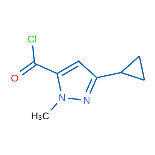 3-Cyclopropyl-1-methyl-1H-pyrazole-5-carbonyl chloride 1g