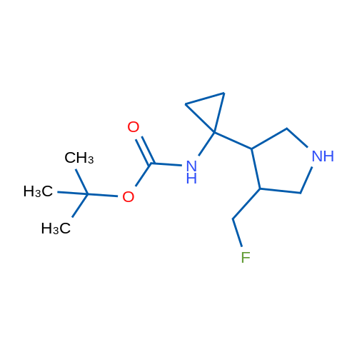 tert-Butyl (1-(4-(fluoromethyl)pyrrolidin-3-yl)cyclopropyl)carbamate 250mg