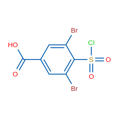 3,5-Dibromo-4-(chlorosulfonyl)benzoic acid 250mg