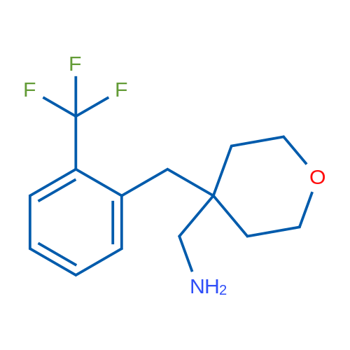 (4-(2-(Trifluoromethyl)benzyl)tetrahydro-2H-pyran-4-yl)methanamine 1g