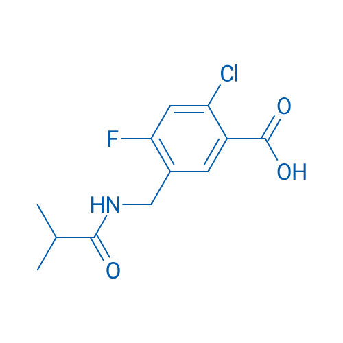 2-Chloro-4-fluoro-5-(isobutyramidomethyl)benzoic acid 250mg