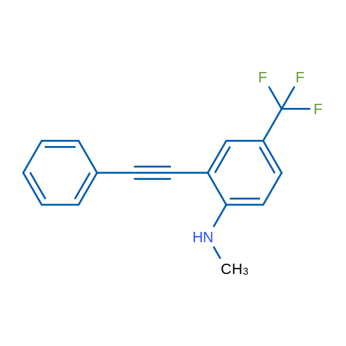 N-methyl-2-(phenylethynyl)-4-(trifluoromethyl)aniline 1g