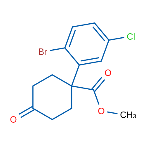 Methyl 1-(2-Bromo-5-chlorophenyl)-4-oxocyclohexanecarboxylate 5g
