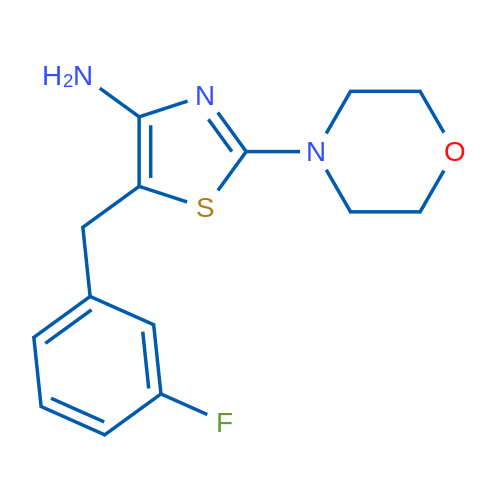 5-(3-Fluorobenzyl)-2-morpholinothiazol-4-amine 1g