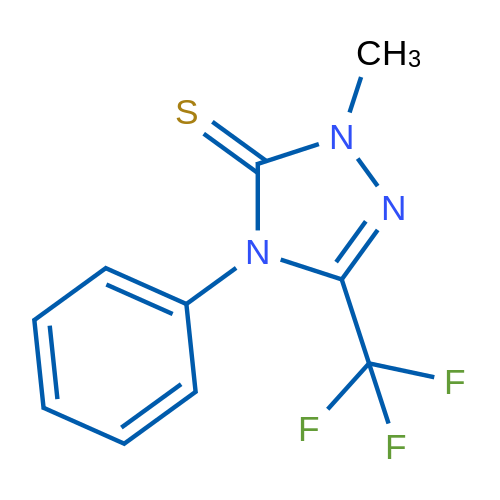 1-Methyl-4-phenyl-3-(trifluoromethyl)-4,5-dihydro-1H-1,2,4-triazole-5-thione 2mg