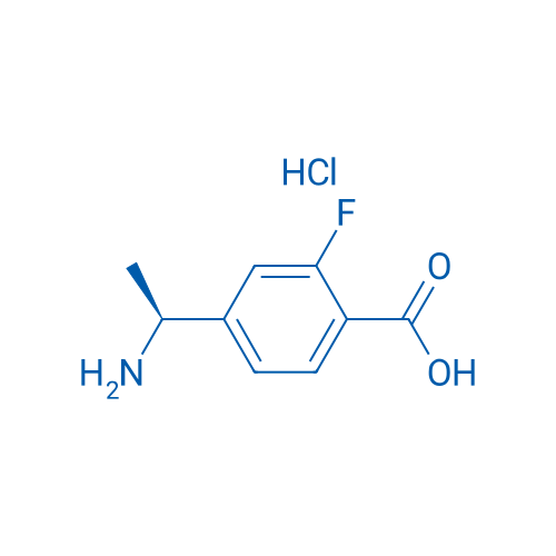 (S)-4-(1-Aminoethyl)-2-fluorobenzoic acid hydrochloride 250mg