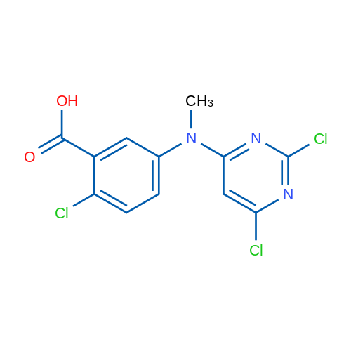 2-Chloro-5-((2,6-dichloropyrimidin-4-yl)(methyl)amino)benzoic acid 1g