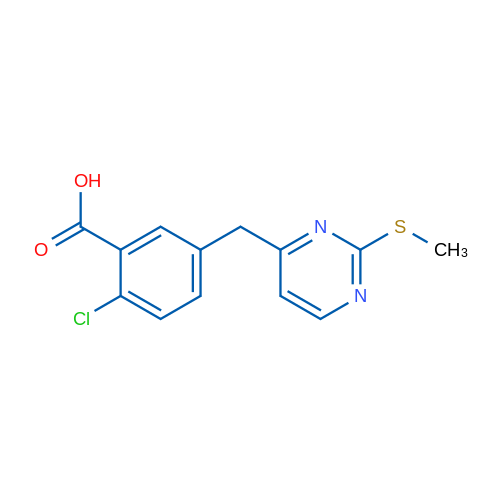 2-Chloro-5-((2-(methylthio)pyrimidin-4-yl)methyl)benzoic acid 1g