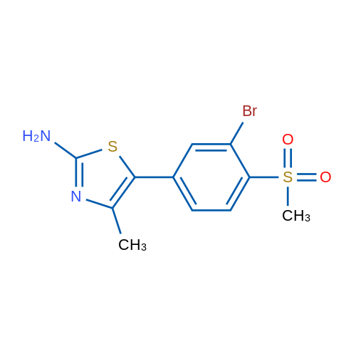 5-(3-Bromo-4-(methylsulfonyl)phenyl)-4-methylthiazol-2-amine 1g