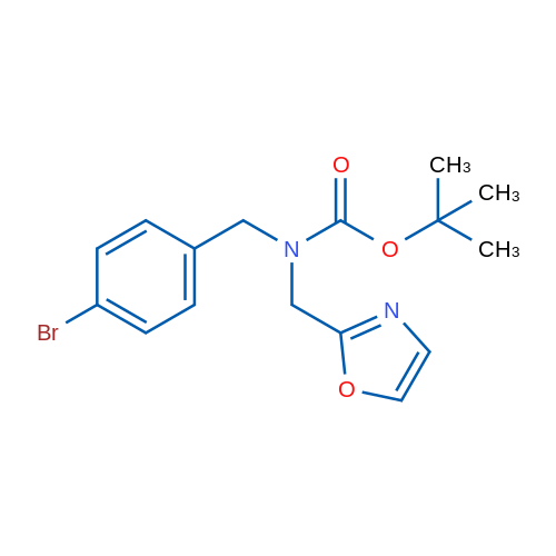 tert-Butyl 4-bromobenzyl(oxazol-2-ylmethyl)carbamate 1g