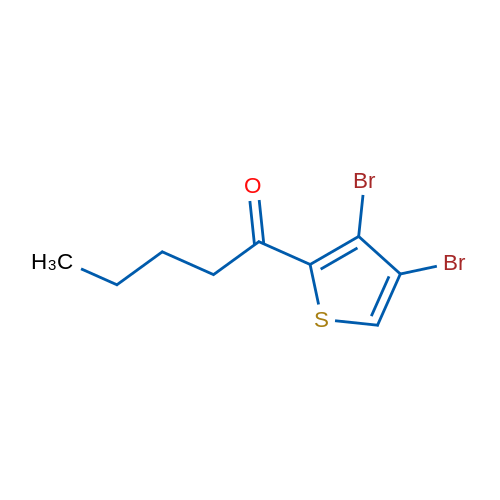 1-(3,4-Dibromothiophen-2-yl)pentan-1-one 1g