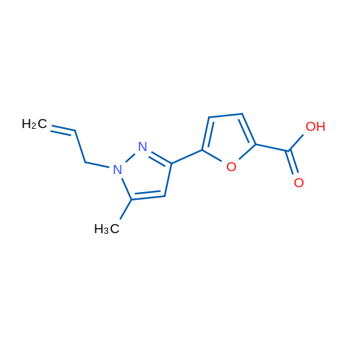 5-(1-Allyl-5-methyl-1H-pyrazol-3-yl)furan-2-carboxylic acid 1g