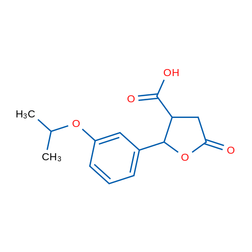 2-(3-Isopropoxyphenyl)-5-oxotetrahydrofuran-3-carboxylic acid 1g