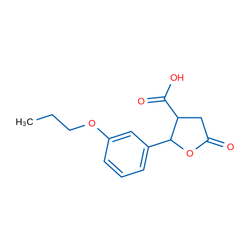 5-Oxo-2-(3-propoxyphenyl)tetrahydrofuran-3-carboxylic acid 1g