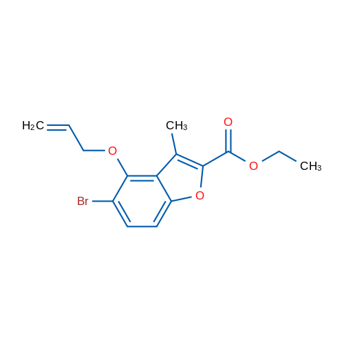 Ethyl 4-(allyloxy)-5-bromo-3-methylbenzofuran-2-carboxylate 1g