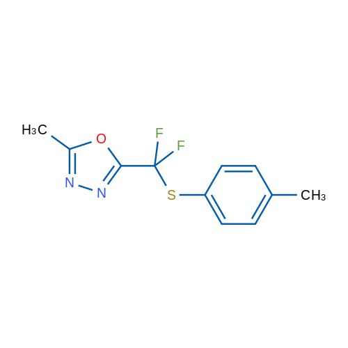2-(Difluoro(p-tolylthio)methyl)-5-methyl-1,3,4-oxadiazole 1g