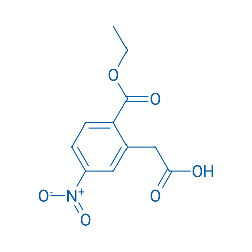 Benzeneacetic acid, 2-(ethoxycarbonyl)-5-nitro- 250mg