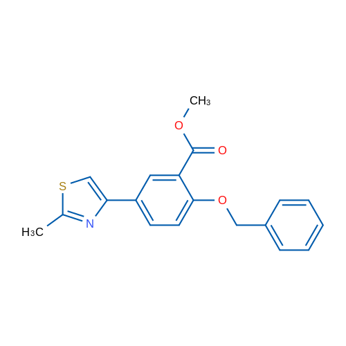 Methyl 2-(benzyloxy)-5-(2-methylthiazol-4-yl)benzoate 1g