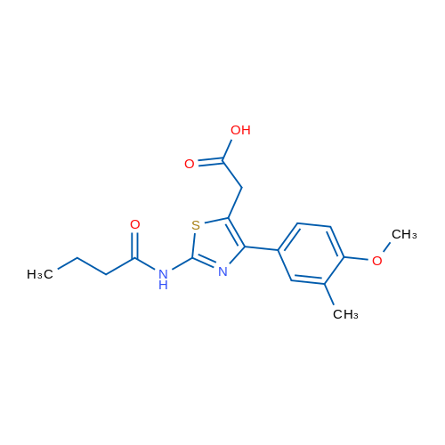2-(2-Butyramido-4-(4-methoxy-3-methylphenyl)thiazol-5-yl)acetic acid 5g