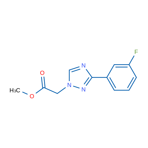Methyl 2-(3-(3-fluorophenyl)-1H-1,2,4-triazol-1-yl)acetate 1g