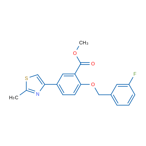 Methyl 2-((3-fluorobenzyl)oxy)-5-(2-methylthiazol-4-yl)benzoate 1g