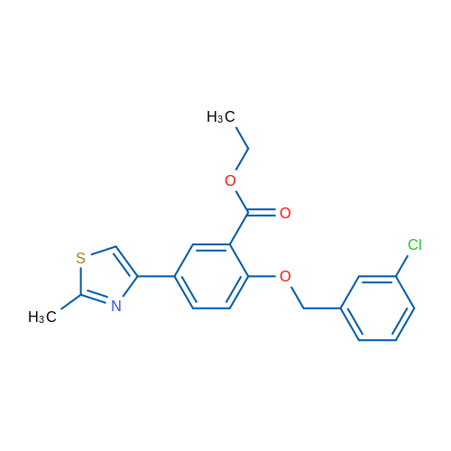 Ethyl 2-((3-chlorobenzyl)oxy)-5-(2-methylthiazol-4-yl)benzoate 1g