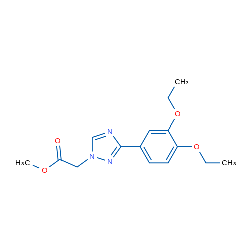 Methyl 2-(3-(3,4-diethoxyphenyl)-1H-1,2,4-triazol-1-yl)acetate 1g