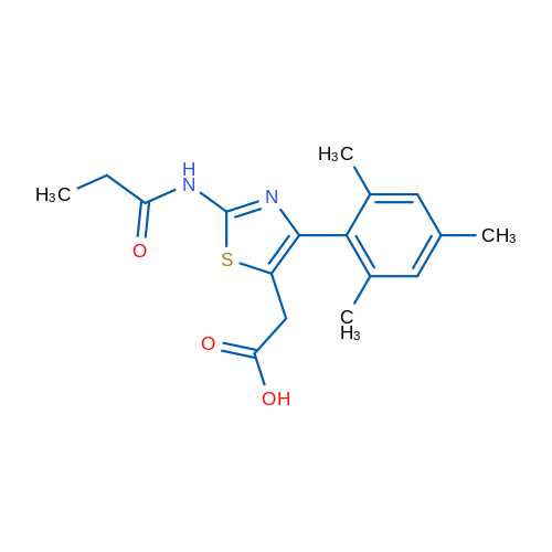 2-(4-Mesityl-2-propionamidothiazol-5-yl)acetic acid 1g
