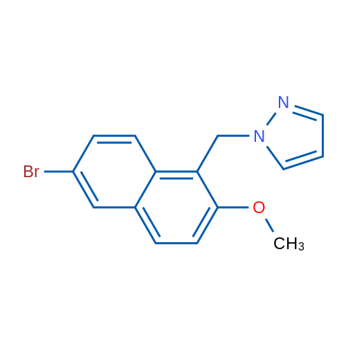1-((6-Bromo-2-methoxynaphthalen-1-yl)methyl)-1H-pyrazole 1g