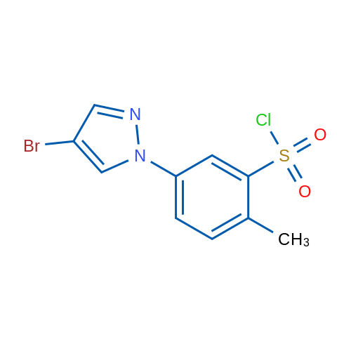 5-(4-Bromo-1H-pyrazol-1-yl)-2-methylbenzene-1-sulfonyl chloride 1g