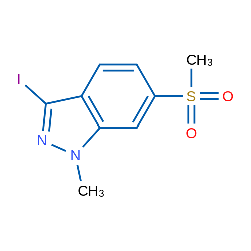 3-Iodo-1-methyl-6-(methylsulfonyl)-1H-indazole 1g