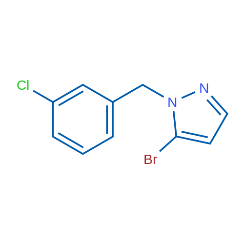 5-Bromo-1-(3-chlorobenzyl)-1H-pyrazole 1g