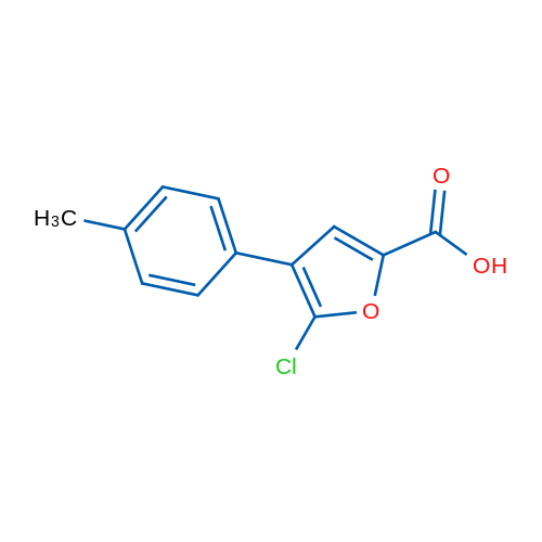 5-Chloro-4-(p-tolyl)furan-2-carboxylic acid 1g