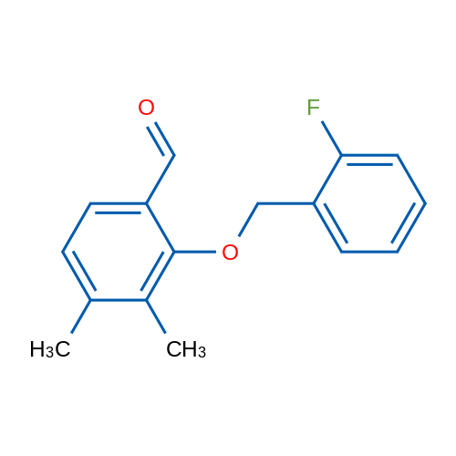 2-((2-Fluorobenzyl)oxy)-3,4-dimethylbenzaldehyde 5g