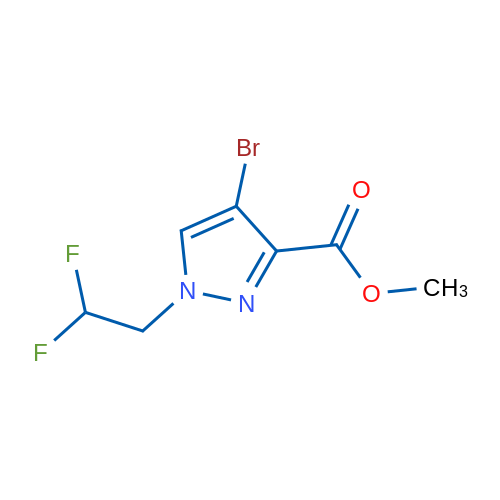 Methyl 4-bromo-1-(2,2-difluoroethyl)-1H-pyrazole-3-carboxylate 1g
