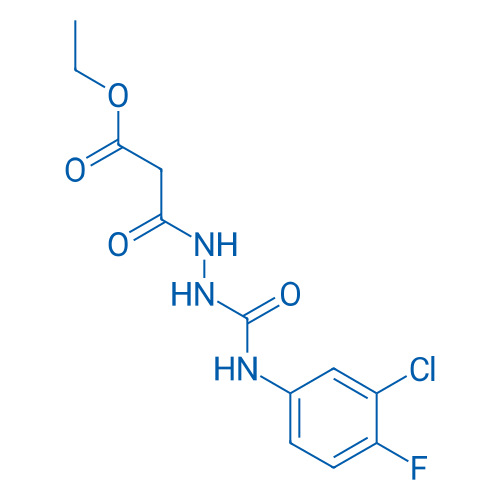Ethyl 3-(2-((3-chloro-4-fluorophenyl)carbamoyl)hydrazinyl)-3-oxopropanoate 100mg