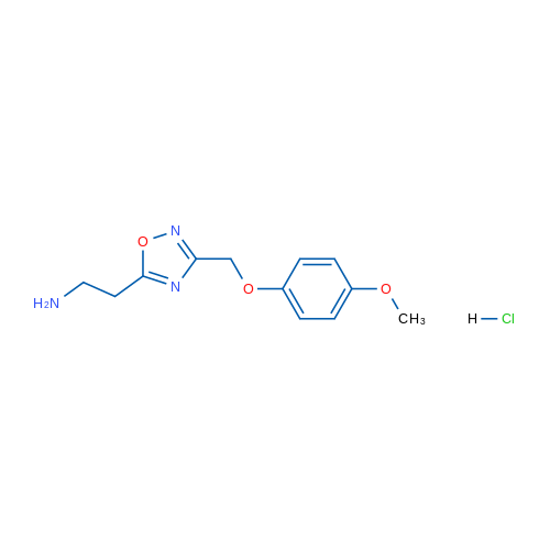 2-(3-((4-methoxyphenoxy)methyl)-1,2,4-oxadiazol-5-yl)ethan-1-amine hydrochloride 5g