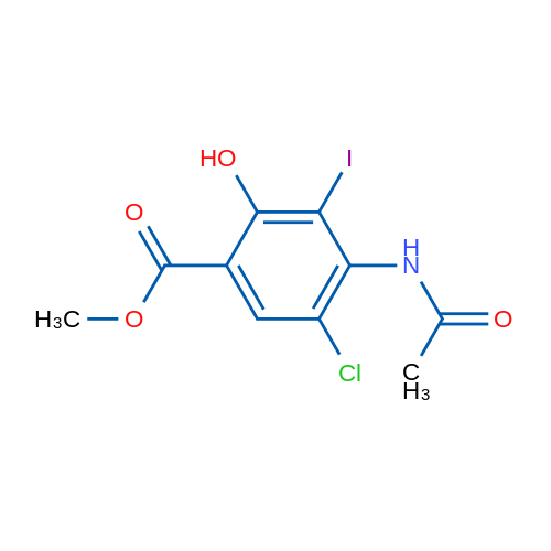 Methyl 4-acetamido-5-chloro-2-hydroxy-3-iodobenzoate 5g