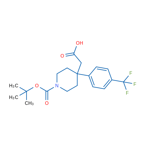 2-(1-(tert-Butoxycarbonyl)-4-(4-(trifluoromethyl)phenyl)piperidin-4-yl)acetic acid 1g