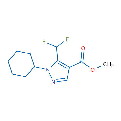 Methyl 1-cyclohexyl-5-(difluoromethyl)-1H-pyrazole-4-carboxylate 1g
