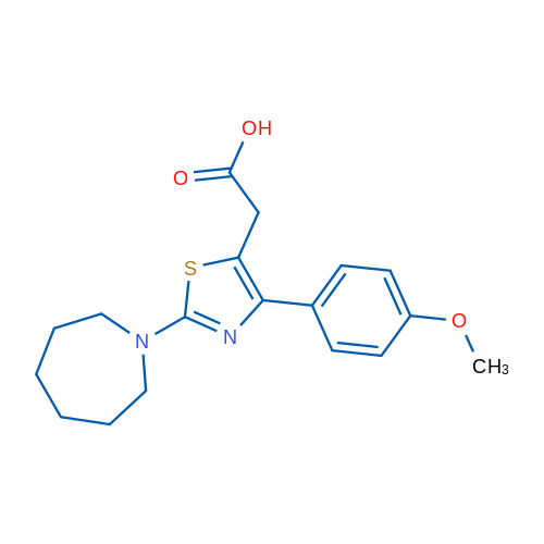 2-(2-(Azepan-1-yl)-4-(4-methoxyphenyl)thiazol-5-yl)acetic acid 5g