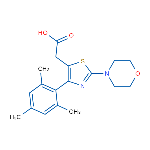 2-(4-Mesityl-2-morpholinothiazol-5-yl)acetic acid 5g