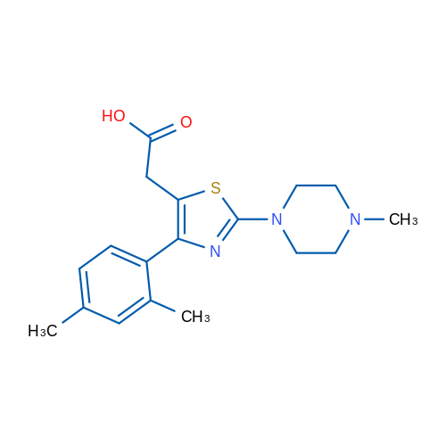 2-(4-(2,4-Dimethylphenyl)-2-(4-methylpiperazin-1-yl)thiazol-5-yl)acetic acid 1g