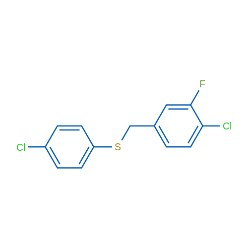 (4-Chloro-3-fluorobenzyl)(4-chlorophenyl)sulfane 1g