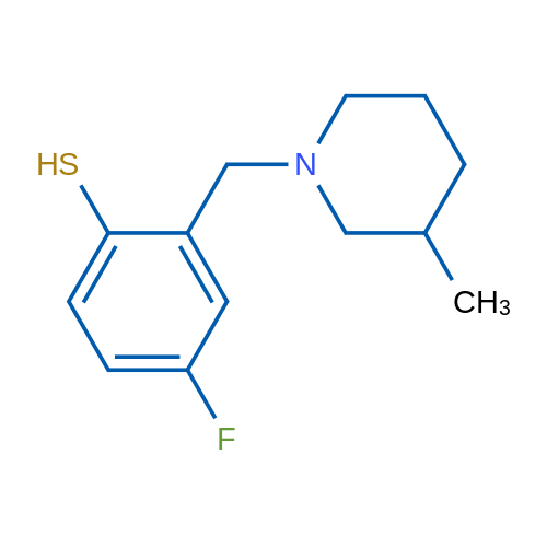 4-Fluoro-2-((3-methylpiperidin-1-yl)methyl)benzenethiol 1g