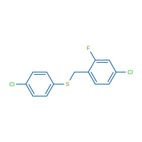 (4-Chloro-2-fluorobenzyl)(4-chlorophenyl)sulfane 1g