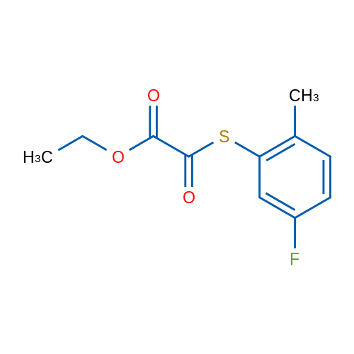 Ethyl 2-((5-fluoro-2-methylphenyl)thio)-2-oxoacetate 1g