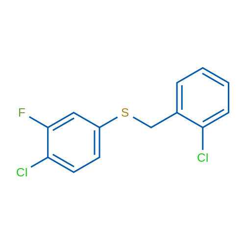 (4-Chloro-3-fluorophenyl)(2-chlorobenzyl)sulfane 1g