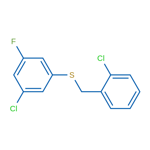 (3-Chloro-5-fluorophenyl)(2-chlorobenzyl)sulfane 1g