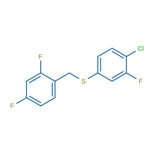 (4-Chloro-3-fluorophenyl)(2,4-difluorobenzyl)sulfane 1g